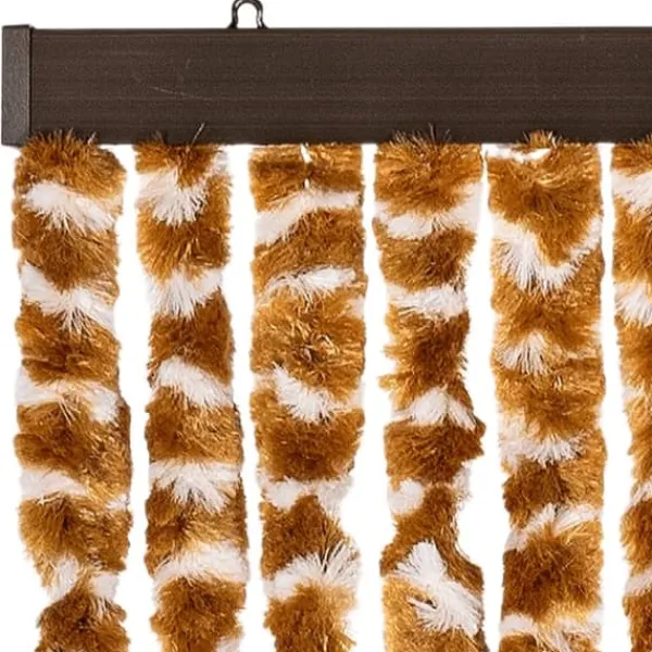 Insektmiddel & Dyreafvisende Middel^Insektgardin i chenille - Beskyt mod insekter | Størrelse: 100x220 cm | Farve: Okker og hvid