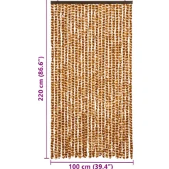 Insektmiddel & Dyreafvisende Middel^Insektgardin i chenille - Beskyt mod insekter | Størrelse: 100x220 cm | Farve: Okker og hvid