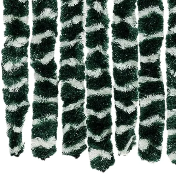 Insektmiddel & Dyreafvisende Middel^Insektgardin i chenille - Fluenet gardin | Farve: Grøn og hvid | Størrelse: 90x220 cm
