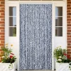 Online Insektgardin i chenille - Beskytter mod insekter | Farve: Blå og hvid | Størrelse: 118x200 cm Insektmiddel & Dyreafvisende Middel