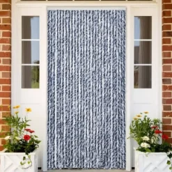 Online Insektgardin i chenille - Beskytter mod insekter | Farve: Blå og hvid | Størrelse: 118x200 cm Insektmiddel & Dyreafvisende Middel