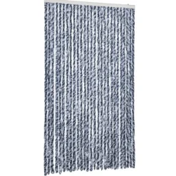 Online Insektgardin i chenille - Beskytter mod insekter | Farve: Blå og hvid | Størrelse: 118x200 cm Insektmiddel & Dyreafvisende Middel