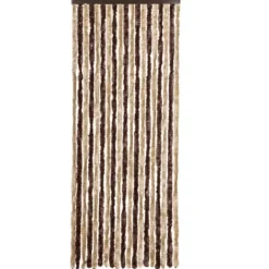 Best Insektgardin i chenille | Vandbestandigt og nemt at rengøre | Størrelse: 56x200 cm | Farve: Beige og lysebrun Insektmiddel & Dyreafvisende Middel