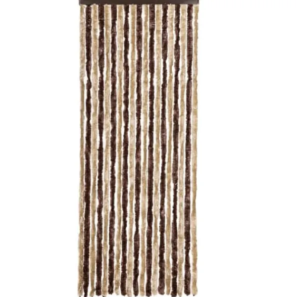 Best Insektgardin i chenille | Vandbestandigt og nemt at rengøre | Størrelse: 56x200 cm | Farve: Beige og lysebrun Insektmiddel & Dyreafvisende Middel