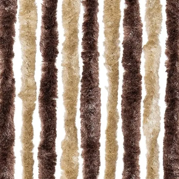 Best Insektgardin i chenille | Vandbestandigt og nemt at rengøre | Størrelse: 56x200 cm | Farve: Beige og lysebrun Insektmiddel & Dyreafvisende Middel