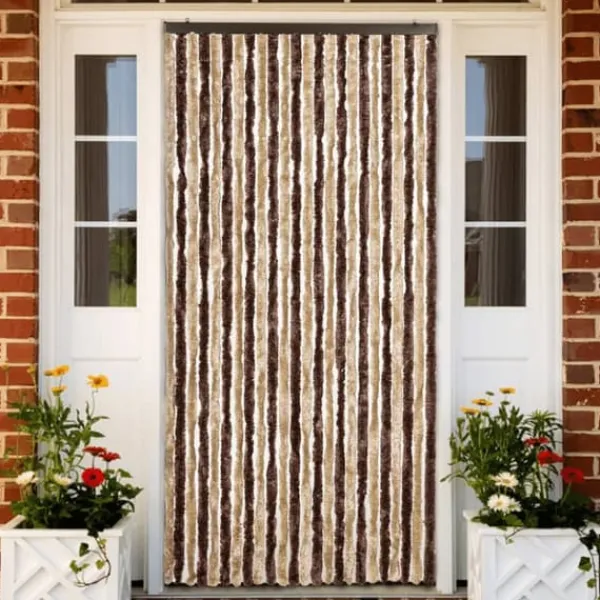 Insektmiddel & Dyreafvisende Middel^Insektgardin i chenille - Beskytter mod insekter | Farve: Beige og lysebrun | Størrelse: 100x220 cm