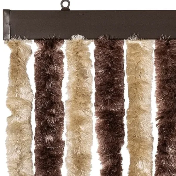 Insektmiddel & Dyreafvisende Middel^Insektgardin i chenille - Beskytter mod insekter | Farve: Beige og lysebrun | Størrelse: 100x220 cm