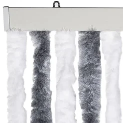 Sale Insektgardin i chenille grå/hvid - Aftageligt og vandafvisende | Størrelse: 90x200 cm Insektmiddel & Dyreafvisende Middel