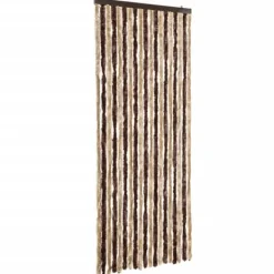 Insektgardin med chenilletråde - Ideelt til campingvogn | Farve: Beige/Lysebrun | Størrelse: 56 x 185 cm Insektmiddel & Dyreafvisende Middel