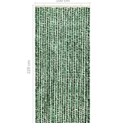 Outlet Insektgardin 100x220 cm chenille grøn og hvid - Insektgardin - Insektgardiner - Home & Living Insektmiddel & Dyreafvisende Middel