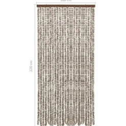 Clearance Insektgardin 100x220 cm chenille gråbrun og hvid - Insektgardin - Insektgardiner - Home & Living Insektmiddel & Dyreafvisende Middel
