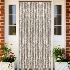 New Insektgardin 90x220 cm chenille gråbrun og hvid - Insektgardin - Insektgardiner - Home & Living Insektmiddel & Dyreafvisende Middel