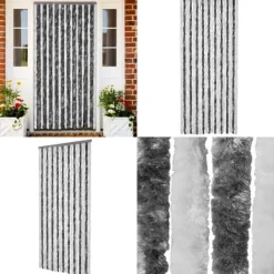 Insektgardin 90x200 cm chenille grå og hvid - Insektgardin - Insektgardiner - Home & Living Insektmiddel & Dyreafvisende Middel