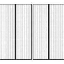 Insektmiddel & Dyreafvisende Middel^Insektnet til dør med magneter - 2 stk. | Farve: Sort | Størrelse: 200x80 cm