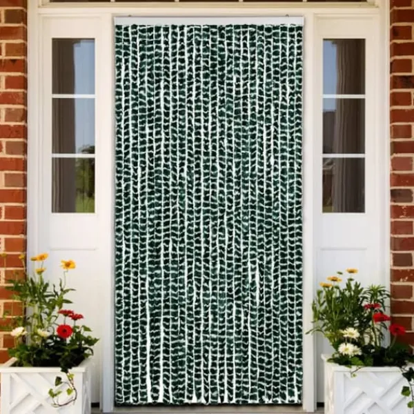 Insektmiddel & Dyreafvisende Middel^Insektsdraperi i chenille - Skydd mot insekter | Färg: Grön/Vit | Storlek: 100x220 cm