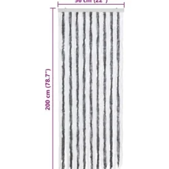 Discount Insektsdraperi i grå och vit chenille - Håller borta insekter | Storlek: 56x200 cm Insektmiddel & Dyreafvisende Middel