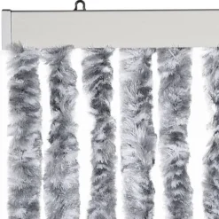 Hot Insektsdraperi med chenillesträngar - Skydda ditt hem mot insekter | Färg: Vit och Grå | Storlek: 90x220 cm Insektmiddel & Dyreafvisende Middel