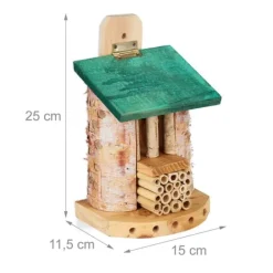 Til Fugle & Småvildt^Insektshotel, 25x15x11,5 cm, Grøn