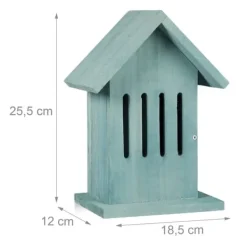 New Insektshotel, 40x27,5x7 cm, Grøn eller Orange, Træ Til Fugle & Småvildt