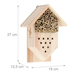 Til Fugle & Småvildt^Insektshotel, 27x19x12,5 cm, Natur