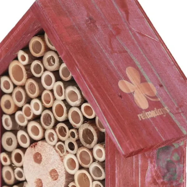 Til Fugle & Småvildt^Insektshotel, 20x17x8,5 cm, Rød