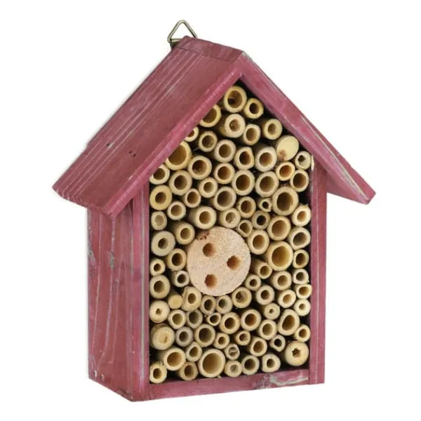 Til Fugle & Småvildt^Insektshotel, 20x17x8,5 cm, Rød