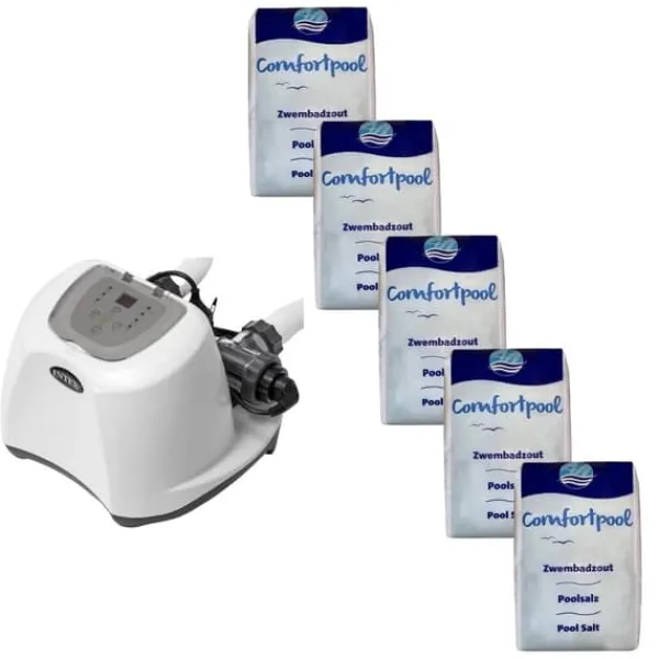 Discount Intex - Saltvandssystem 26670GS & Svømmebassin Salt 100 kg Pool- & Spatilbehør