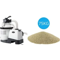 Hot Intex - Sandfilterpumpe 5700 L/u & Filterzand 75 kg Pool- & Spatilbehør
