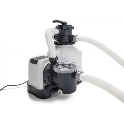 Pool- & Spatilbehør^Intex - Sandfilterpumpe 10500 L/u & Filterzand 50 kg &WAYS Scruborstel