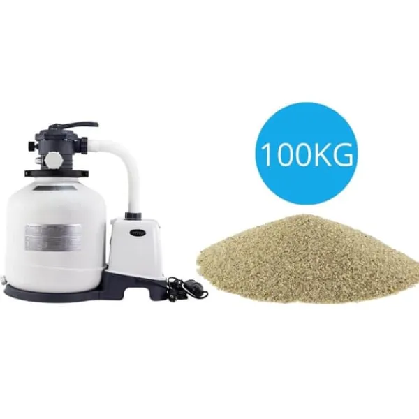 Clearance Intex - Sandfilterpumpe 3500 L/u & Filterzand 100 kg Pool- & Spatilbehør