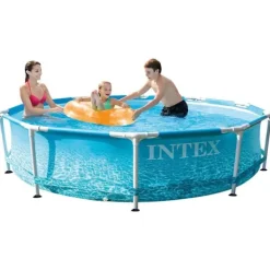 Pooler^INTEX Beachside Metal Frame pool 305x76 cm