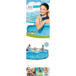 Pooler^INTEX Beachside Metal Frame pool 305x76 cm