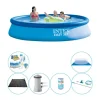Best Intex Easy Set Rund 396x84 cm - 7 stk - Poolpakke Pooler