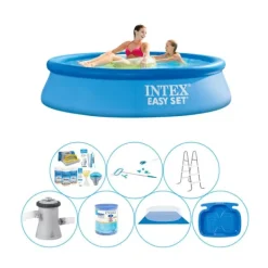 New Intex Easy Set Rund 244x61 cm - 8 stk - Alt i 1 poolpakke Pooler