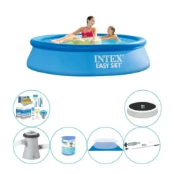 Pooler^Intex Easy Set Rund 244x61 cm - Kombineret poolpakke