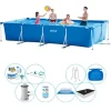 Pooler^Intex Frame Pool Rektangulær 450x220x84 cm - Deluxe Pool Sæt