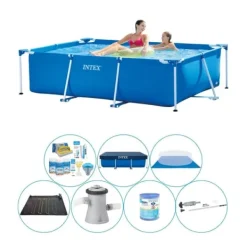 Pooler^Intex Frame Pool Rektangulær 220x150x60 cm - Pool Deal