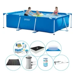 Clearance Intex Frame Pool Rektangulær 300x200x75 cm - Pool Super Sæt Pooler