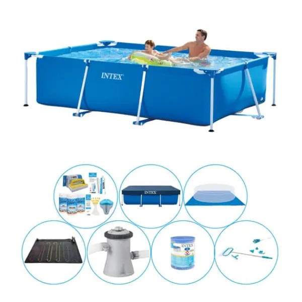 Online Intex Frame Pool Rektangulær 260x160x65 cm - Poolsæt Pooler