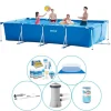 Outlet Intex Frame Pool Rektangulær 450x220x84 cm - 6 stk - Pool med tilbehør Pooler
