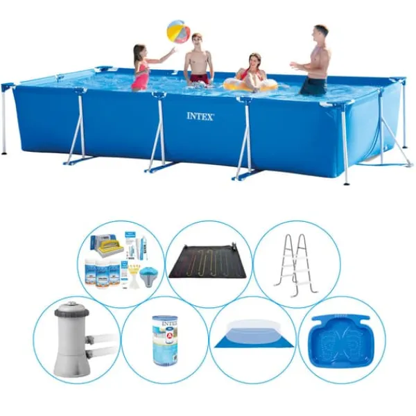 Intex Frame Pool Rektangulær 450x220x84 cm - 8 stk - Super Deal Pool Pooler