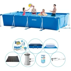 Clearance Intex Frame Pool Rektangulær 450x220x84 cm - Pool Deal Pooler