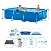 Clearance Intex Frame Pool Rektangulær 300x200x75 cm - Pool Pakke Pooler