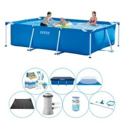 Clearance Intex Frame Pool Rektangulær 300x200x75 cm - Pool Pakke Pooler