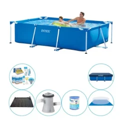 Online Intex Frame Pool Rektangulær 260x160x65 cm - Pool plus tilbehør Pooler