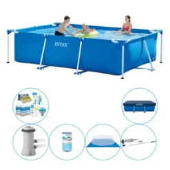 Online Intex Frame Pool Rektangulær 300x200x75 cm - Pool med tilbehør Pooler