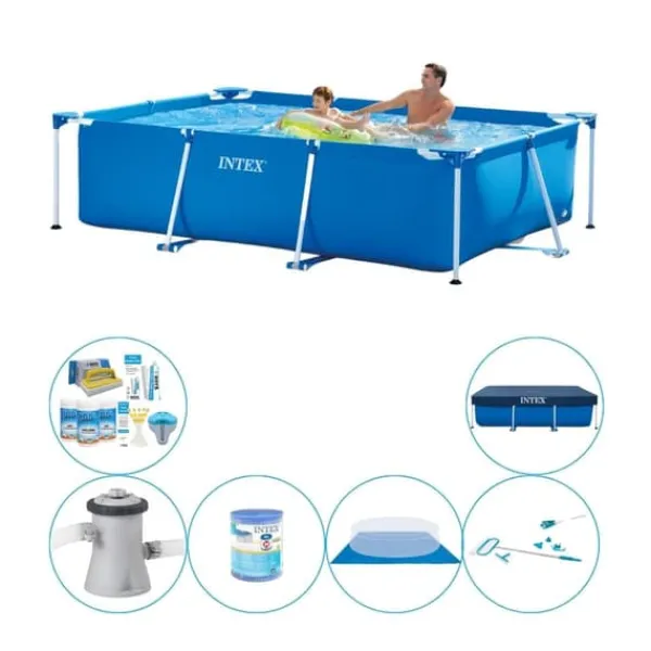 Hot Intex Frame Pool rektangulær pool - 260 x 160 x 65 cm - Rabatpakke Pooler