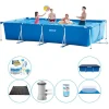 New Intex Frame Pool Rektangulær 450x220x84 cm - Pool plus tilbehør Pooler