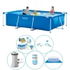 Pooler^Intex Frame Pool Rektangulær 300x200x75 cm - 6 stk - Pool med tilbehør