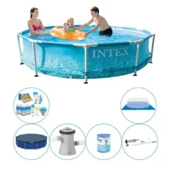 Pooler^Intex Metalramme Rund Strand 305x76 cm - Pool med tilbehør